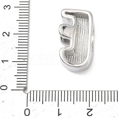 Brass Initial Beads KK-B167-27P-01E-1