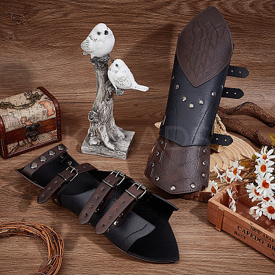Imitation Leather Arm Guard AJEW-WH0542-64-1