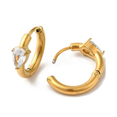 Golden 304 Stainless Steel Hoop Earrings EJEW-K271-01D-G-1