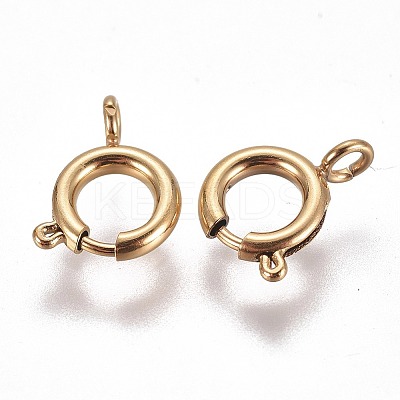 Ion Plating(IP) 304 Stainless Steel Spring Ring Clasps LS-STAS-F224-02G-C-1