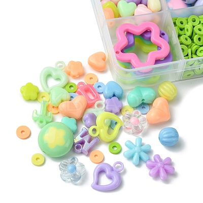 DIY Acrylic & Polymer Clay Beads Jewelry Making Findings Kits DIY-FS0006-86-1