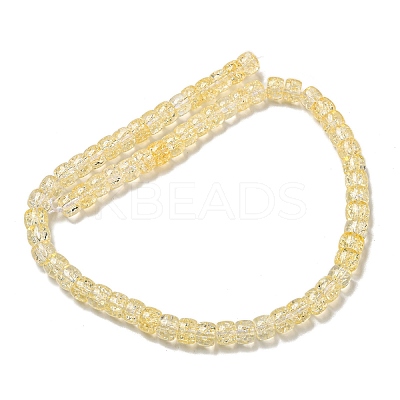 Transparent Spray Painting Crackle Glass Beads Strands GLAA-NH0001-05C-1