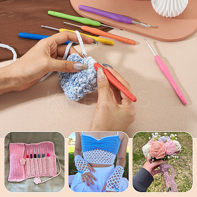 TPR Handle Aluminum Crochet Hook Needles TOOL-TA0001-13B-1