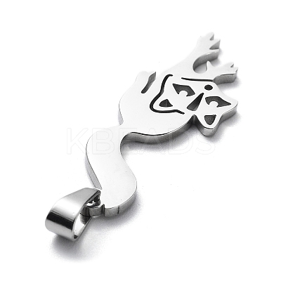 Non-Tarnish 304 Stainless Steel Pendants STAS-D036-12P-1