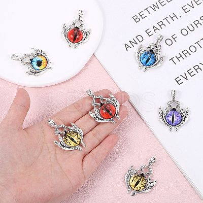10Pcs 4 Colors Glass Pendants FIND-SZ0002-99-1