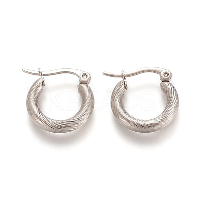 Non-Tarnish 304 Stainless Steel Geometric Hoop Earrings LS-STAS-D171-16C-P-1
