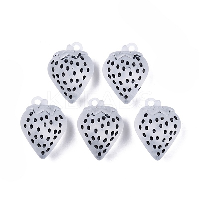 Frosted Acrylic Enamel Pendants FACR-G005-01A-1