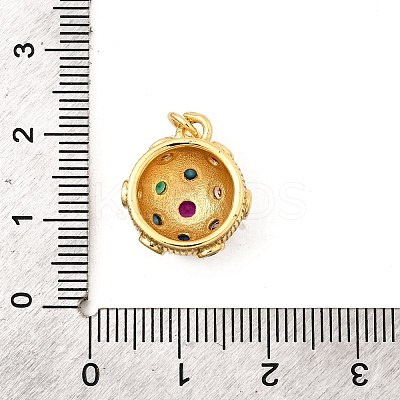 Brass Micro Pave Colorful Cubic Zirconia Pendants KK-I360-039G-1