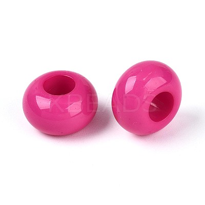 Opaque Acrylic European Large Hole Beads SACR-N019-03I-1