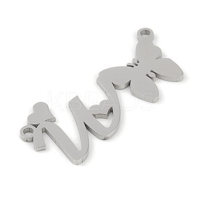 Non-Tarnish 304 Stainless Steel Pendants STAS-L279-002P-W-1