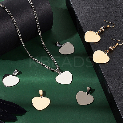 18Pcs 3 Colors 201 Stainless Steel Pendants STAS-GA0001-43-1