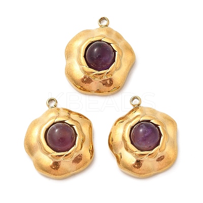 Natural Amethyst Pendants STAS-P380-20G-03-1
