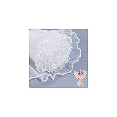 Polyester Flower Bouquet Wrapping Mesh Paper SRIB-WH0011-214C-1
