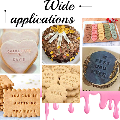 1 Bag Letters & Numbers PP Plastic Cookie Stamps DIY-SC0033-91-1