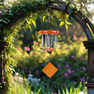 DIY Wood & Aluminium Round Tube Wind Chime Making Kits DIY-PH0023-72A-1