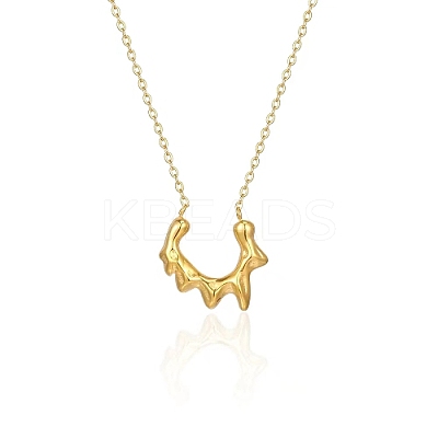 304 Stainless Steel Sun Pendant Necklace with Cable Chains LV0006-1-1