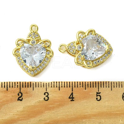 Eco-Friendly Brass Micro Pave Cubic Zirconia Pendants KK-A204-13G-1