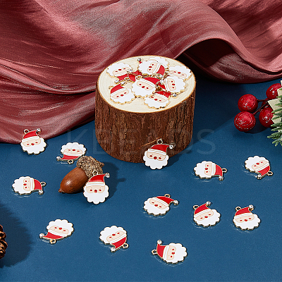 30Pcs Christmas Theme Alloy Enamel Pendants ENAM-FH0001-77-1