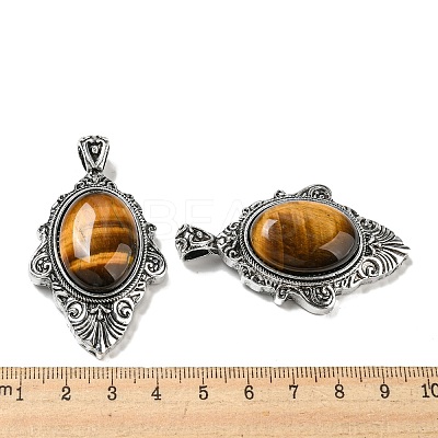 Natural Tiger Eye Big Pendants G-Z050-03B-1