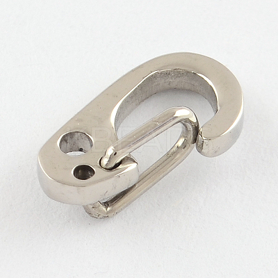 Tarnish Resistant Polished 316 Surgical Stainless Steel Keychain Clasp Findings STAS-R072-63-1