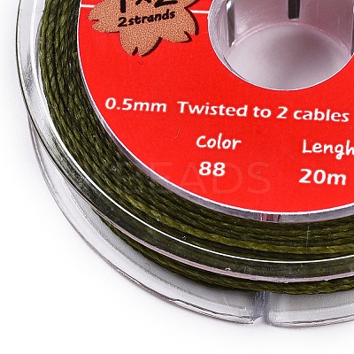 2-Ply Round Waxed Cotton Thread Cords YC-T004-01A-14-1