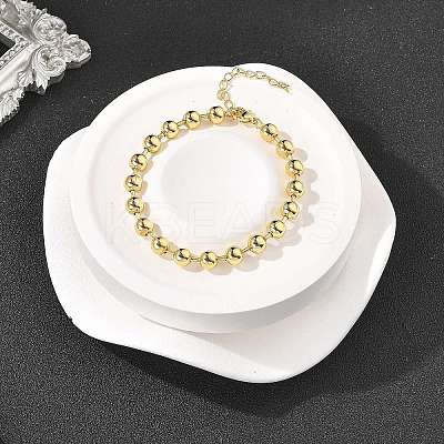 Rack Plating Brass Ball Chain Bracelets for Women LS-BJEW-G676-01C-G-1