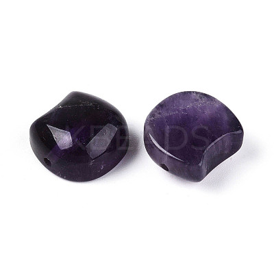 Natural Amethyst Cat Head Shape Beads G-T144-05A-1