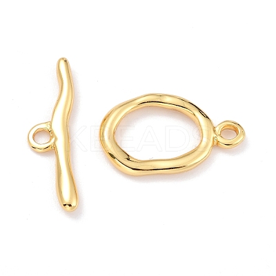 Rack Plating Brass Toggle Clasps X-KK-B036-01G-1