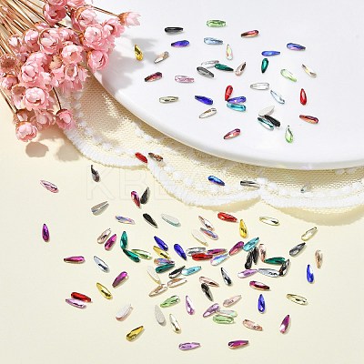 200Pcs Glass Rhinestone Cabochons MRMJ-CJC0007-17-1