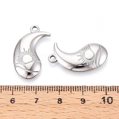 304 Stainless Steel Pendants STAS-T065-10P-1