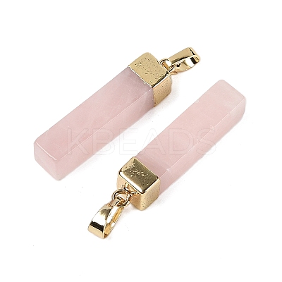 Natural Rose Quartz Pendants KK-R214-01G-1