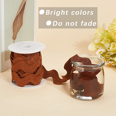 9 Yards Polyester Wavy Fringe Trim Ribbon OCOR-XCP0002-94E-1
