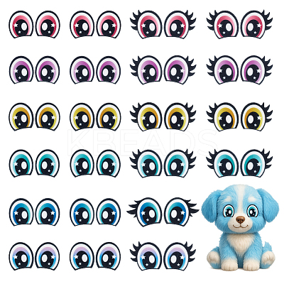 2 Sets Felt Craft Doll Eye AJEW-PH0006-60B-1