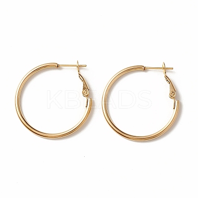 PVD Vacuum Plating 304 Stainless Steel Hoop Earrings STAS-S078-08-30mm-1