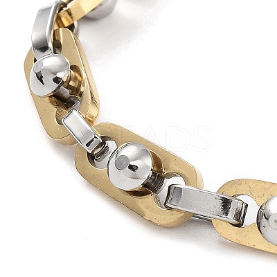 PVD Vacuum Plating 201 Stainless Steel Link Chain Bracelet BJEW-Z023-05P-1