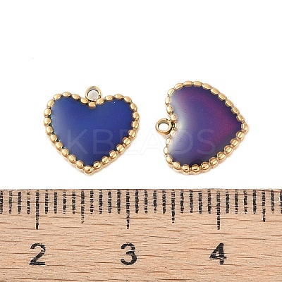 Ion Plating(IP) Temperature Color Change 304 Stainless Steel Enamel Charms STAS-P366-46G-1