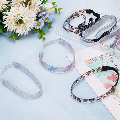 6 Sets 3 Style Glittered Resin Anti-Loose Shoelace for High-heeled Shoes AJEW-GO0001-07-1
