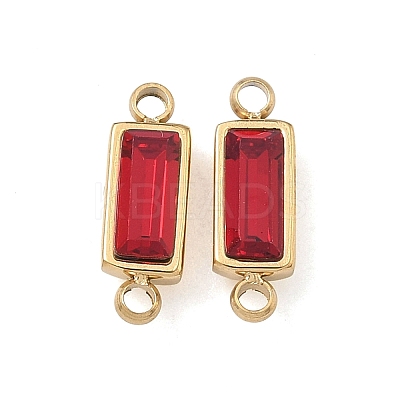 Birthstone 304 Stainless Steel Rhinestone Connector Charms STAS-L022-576G-07-1