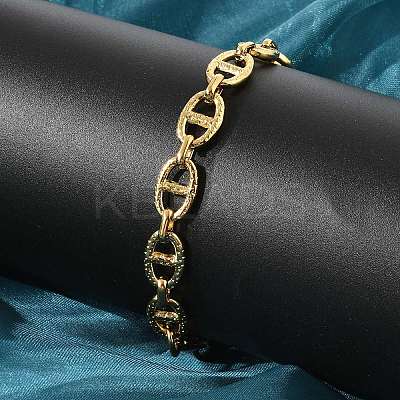 304 Stainless Steel Mariner Link Chain Bracelets for Women BJEW-F488-54A-G-1