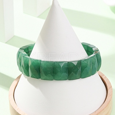 Natural Malaysia Jade Beaded Stretch Bracelets for Unisex G-K303-02E-1