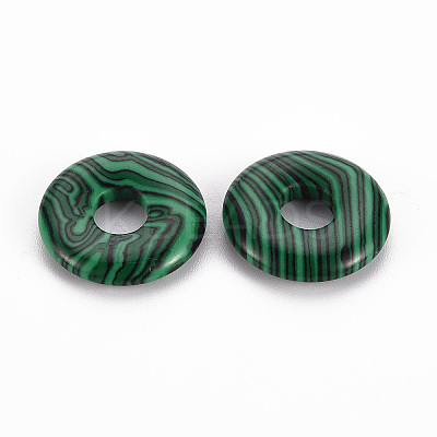 Synthetic Malachite Pendants G-T122-66J-1