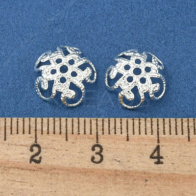 Rack Plating Brass Bead Caps FIND-T071-13S-1