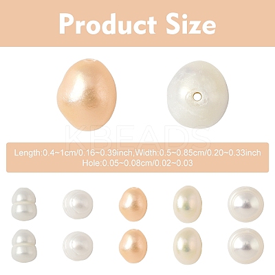 10Pcs Natural Cultured Freshwater Pearl Beads PEAR-YW0001-34-1