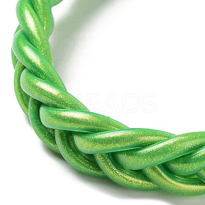 Sparkling Plastic Cord Braided Stretch Bracelets BJEW-R313-04D-1