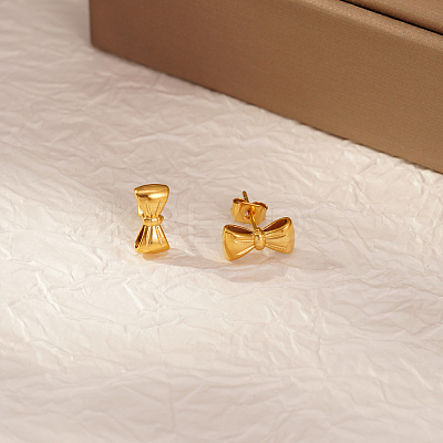 Stylish 304 Stainless Steel Butterfly Stud Earrings JV8585-1