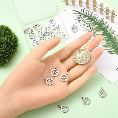 10Pcs 304 Stainless Steel Pendants STAS-YW0002-72-1