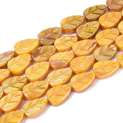 Natural Freshwater Shell Carved Beads Strands SHEL-N038-25F-1