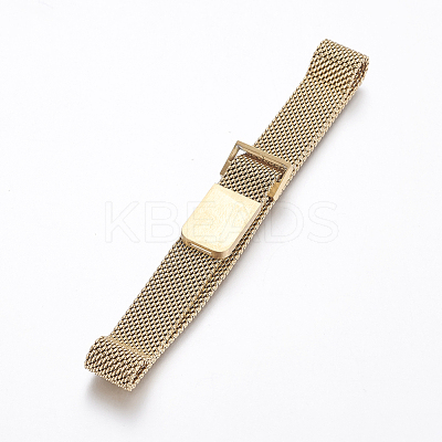 PVD Vacuum Plating 430 Stainless Steel Mesh Bracelet Making MAK-L021-01G-1