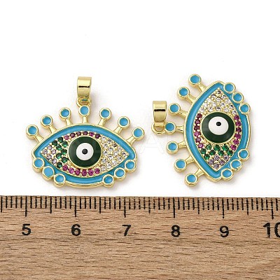Brass Micro Pave Cubic Zirconia Pendants KK-F903-08G-02-1