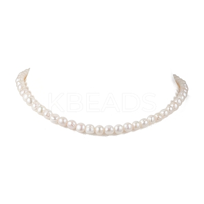 Natural Cultured Freshwater Pearl Two Sides Polished Beaded Necklaces for Women NJEW-JN05334-02-1